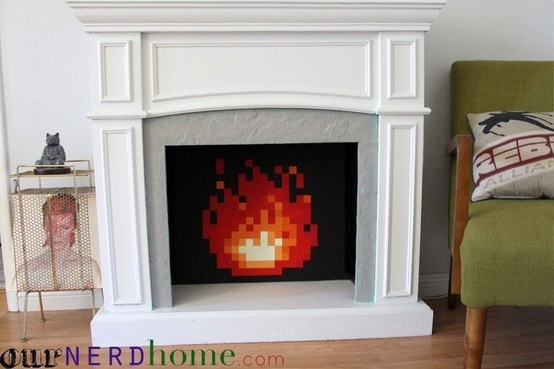8 Bit Fireplace Insert · How To Make Wall Decor · Home + DIY on Cut Out + Keep