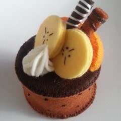 Felt Chocolate Cake (with Chocolate Sticks and Orange)