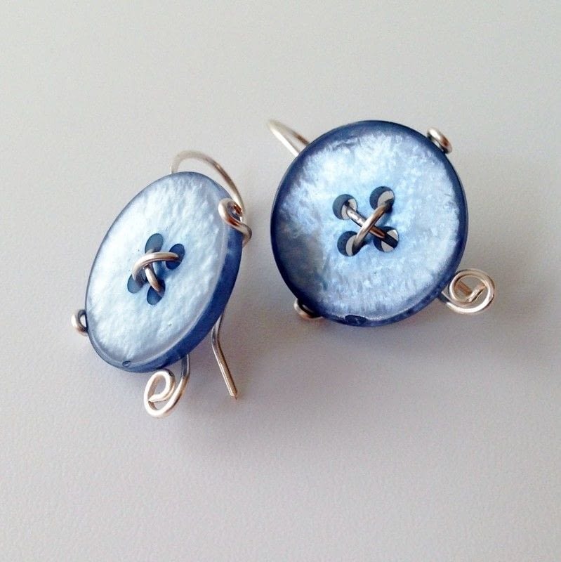 Easy Button Earrings · How To Make A Pair Of Button Earrings · Jewelry