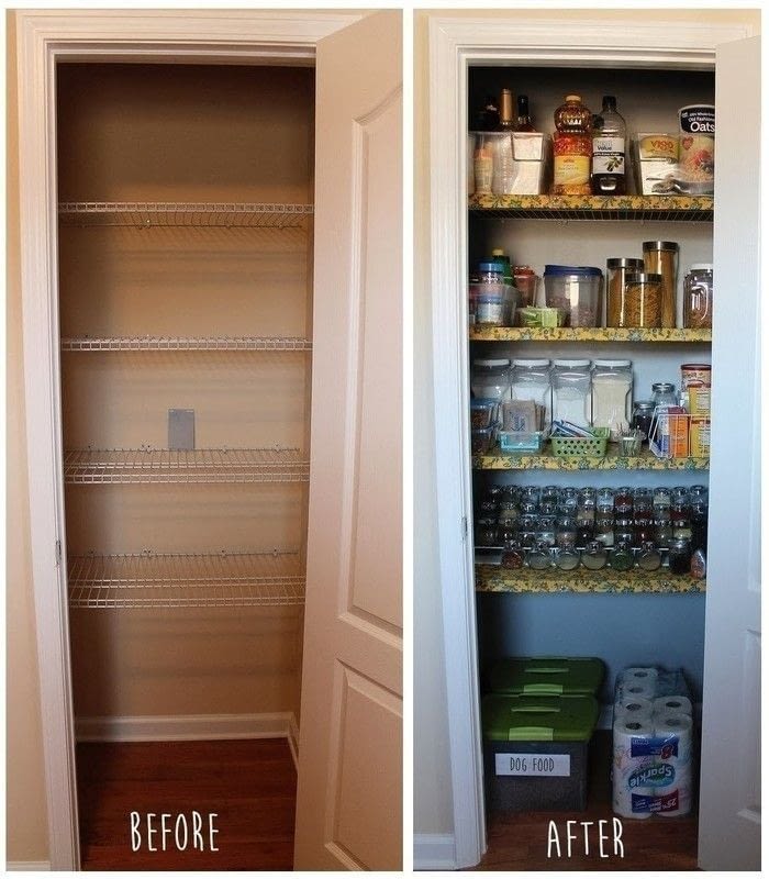 Fabric Shelf Covers + An Organized Pantry · How To Make A Shelf · Home