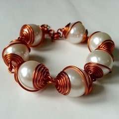 Swirl Wrapped Bead Bracelet