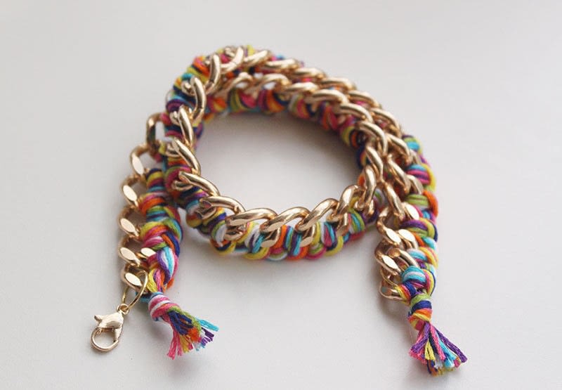 Braided Chain Bracelet · How To Make A Chain Bracelet · Jewelry on Cut Out + Keep