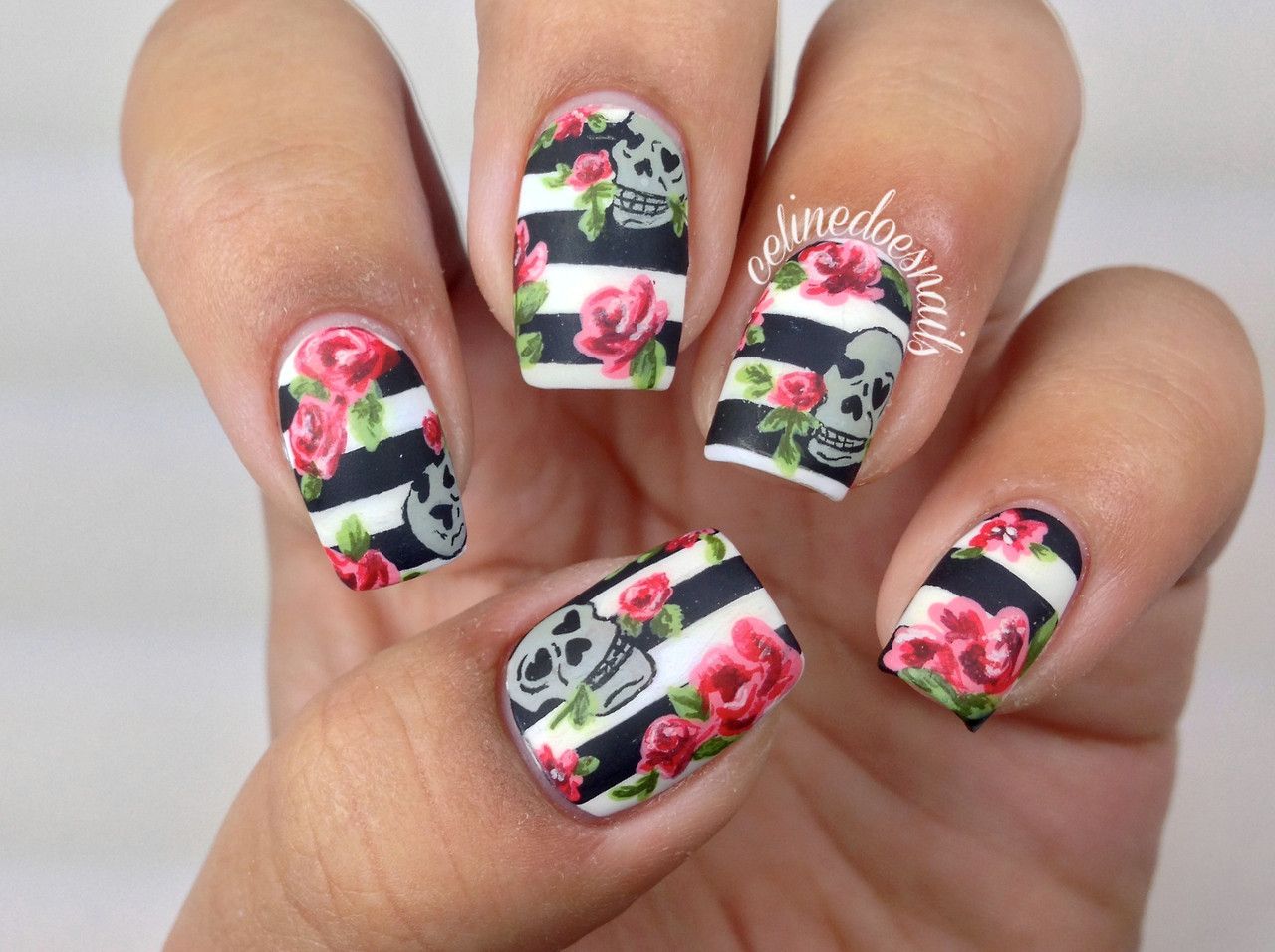 vintage flower nail art tutorial