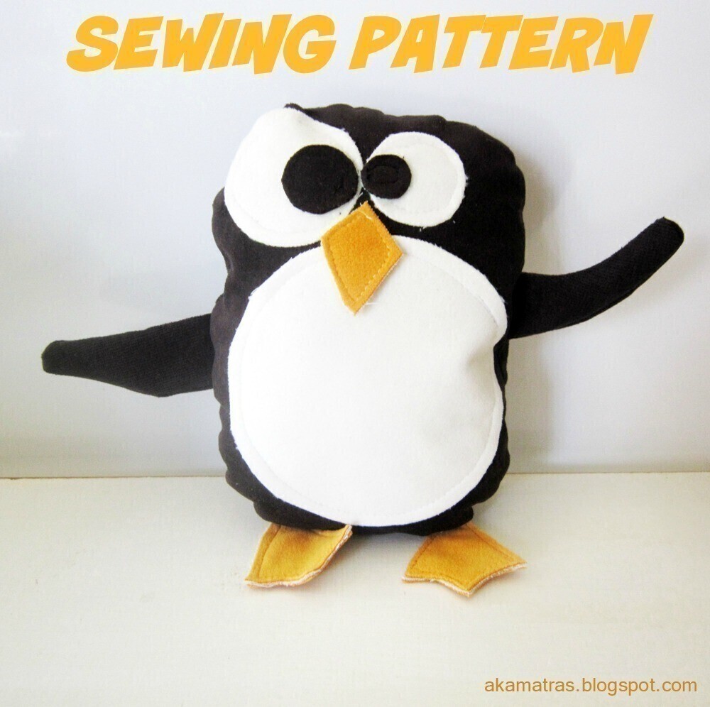 Stuffed Animal Sewing Pattern How To Make A Penguin Plushie Sewing