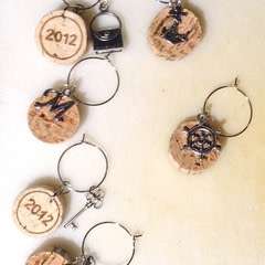 Wine Cork Wine Glass Charms