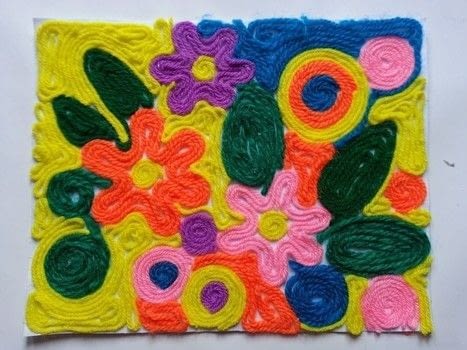 Fun Yarn Art .  Free tutorial with pictures on how to create art / a model in under 120 minutes by creating and drawing with pencil, paper, and glue. Inspired by crafts, kids, and flowers. How To posted by Muhaiminah Faiz.  in the Art section Difficulty: Simple. Cost: Cheap. Steps: 6