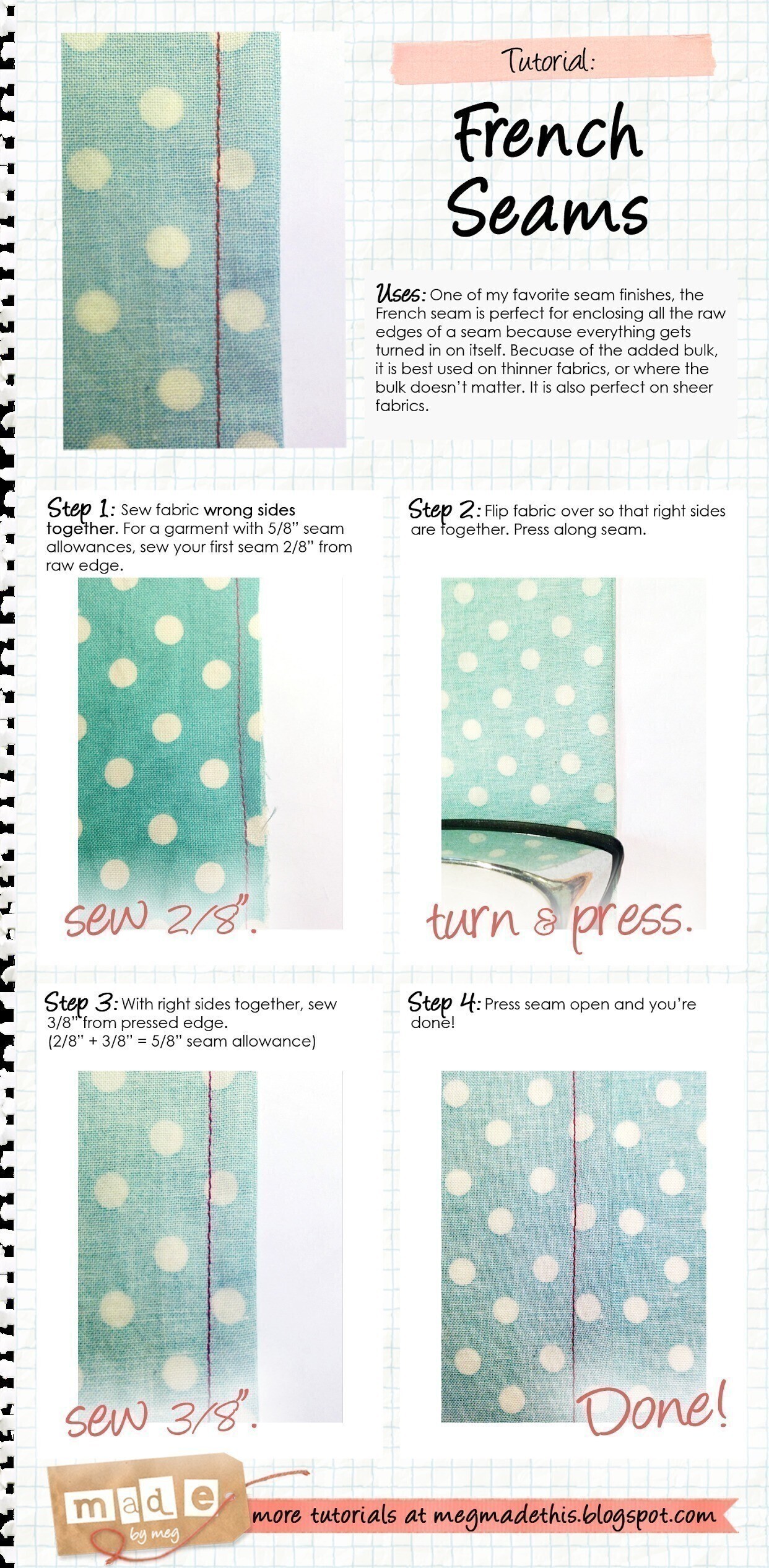 French Seams How To Sew A Seam Sewing On Cut Out Keep How To By 