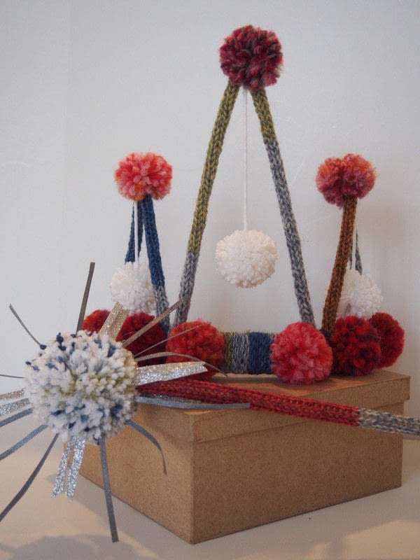 Pompom Tiara And Wand · A Tiara / Crown · Yarncraft on Cut  