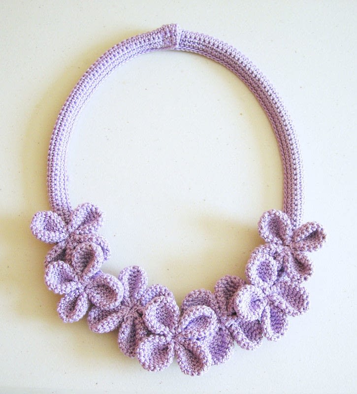 Flower Necklace #3 ? How To Knit Or Crochet A Knit Or ...