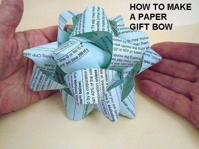 newspaper gift bow 183 how to make a gift bow 183 papercraft on cut out keep newspaper gift bow 183 how to make a gift bow 183 papercraft on cut out keep