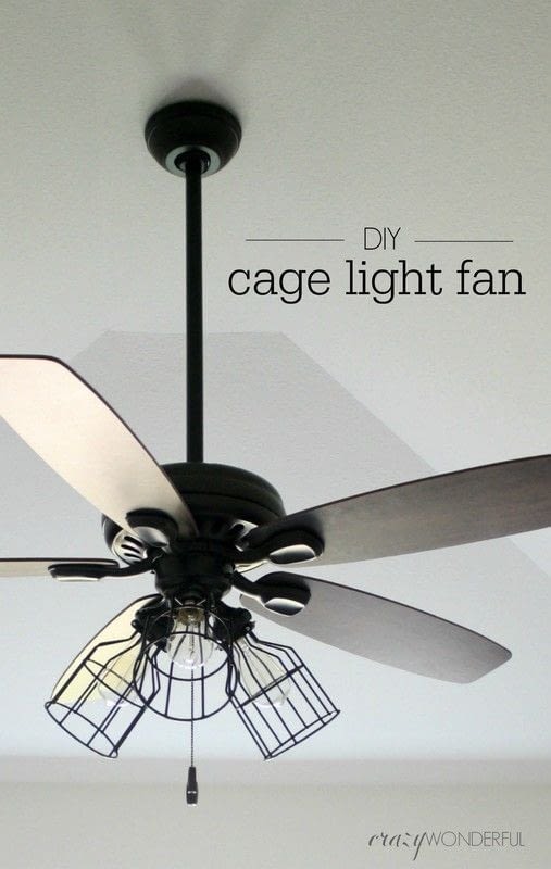 Diy Cage Light Ceiling Fan A Hanging Home On Cut Diy Cage Light Ceiling Fan