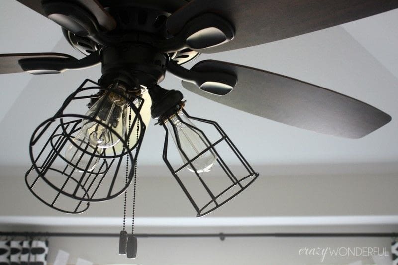 Diy Cage Light Ceiling Fan A Hanging Home On Cut Diy Cage Light Ceiling Fan