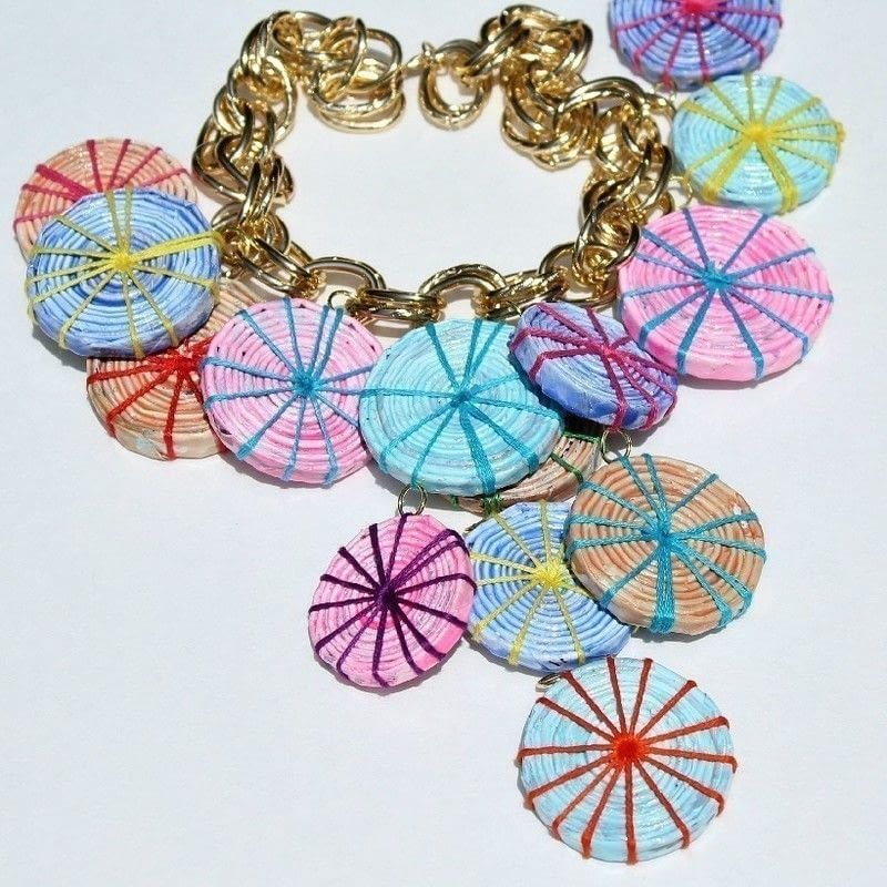 Recycled Paper Jewelry · How To Make A Magazine Necklace · Jewelry on