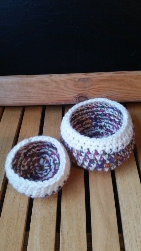 how to earrings crochet Out · Basket on Fabric A Bowls · Cut Yarncraft Crochet