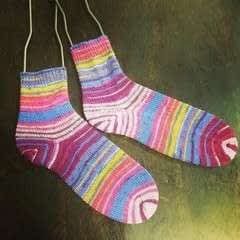 Toe Up Socks With An Afterthought Heel