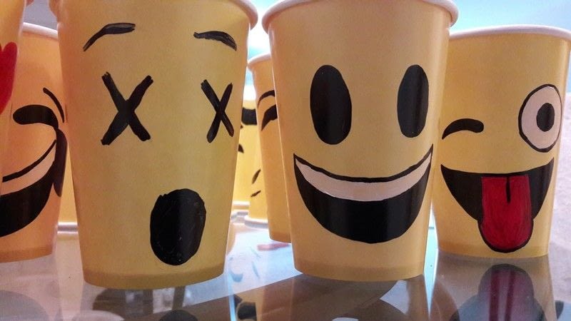Emoji Face Paper Cups · How To Make A Cup / Mug · Decorating on Cut Out ...