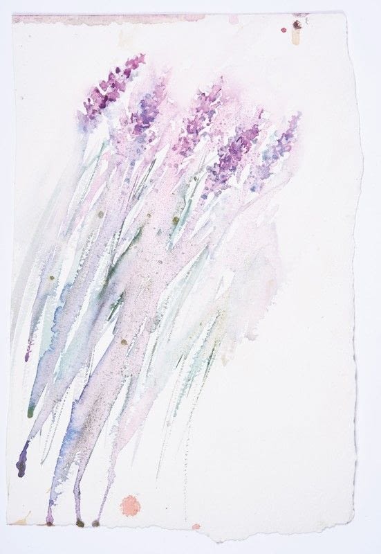 Lavender Painting · Extract from Jean Haines' Paint Yourself Calm by
