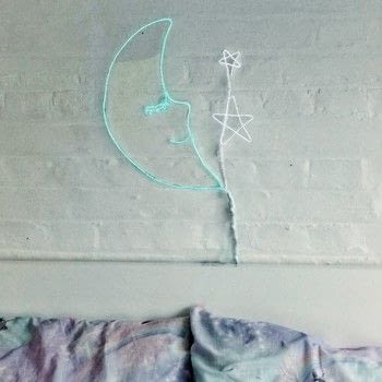 Have sweet dreams with a homemade blue moon neon sign! .  Free tutorial with pictures on how to make a decorative light in under 180 minutes by decorating with scissors, acrylic, and paper. Inspired by moon. How To posted by Cat Morley.  in the Decorating section Difficulty: Simple. Cost: Cheap. Steps: 14