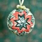 Quilted Ball Ornament