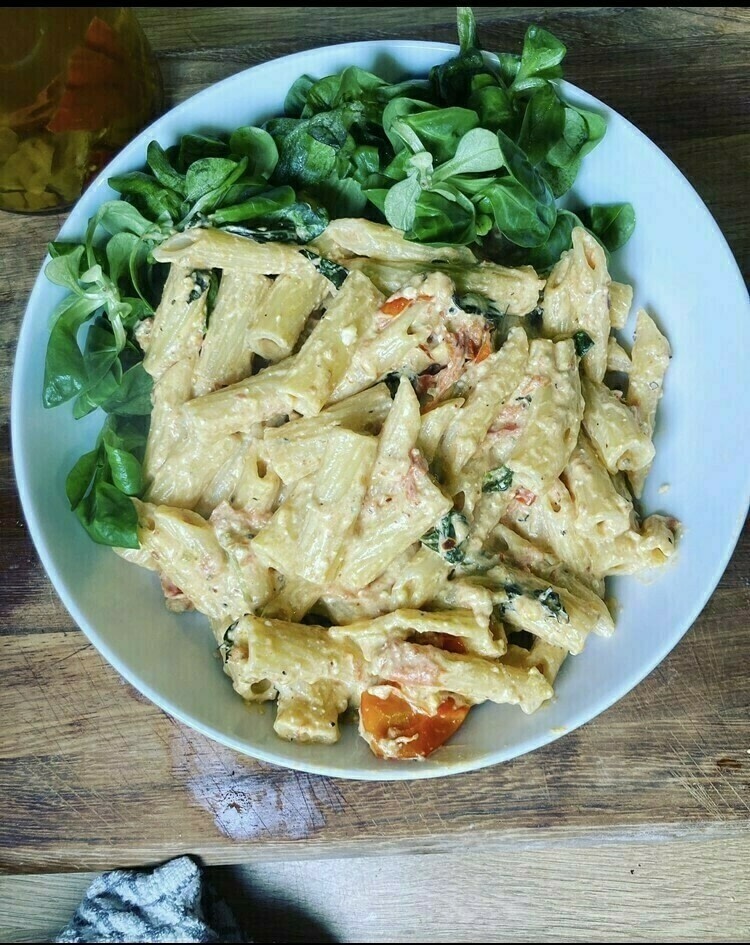 Spicy Baked Feta Rigatoni · How To Cook A Cheese Pasta Dish · Recipes on Cut Out + Keep