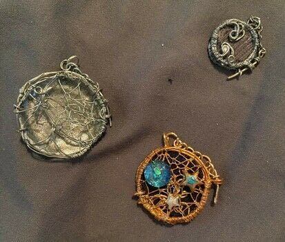 Tricky and time consuming, but worth it! .  Make a locket in under 150 minutes by constructing, jewelrymaking, and wireworking with wire and wire tools, dowel, and bottle caps. Inspired by stars and moon. Creation posted by Kin Dragon.  in the Jewelry section Difficulty: 4/5. Cost: No cost.