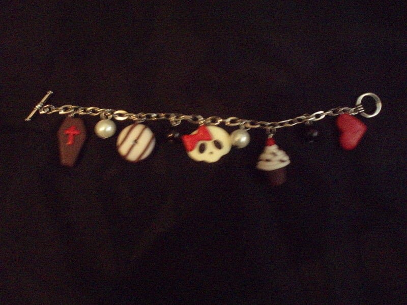 Polymer Clay Charm Bracelet · A Clay Food Bracelet · Jewelry Making and