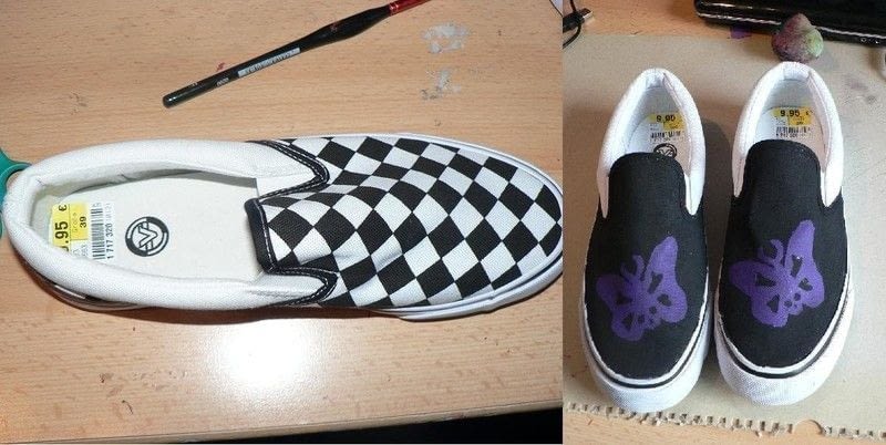 Fake Vans Make Over · A Pair Of Painted Shoes · Decorating
