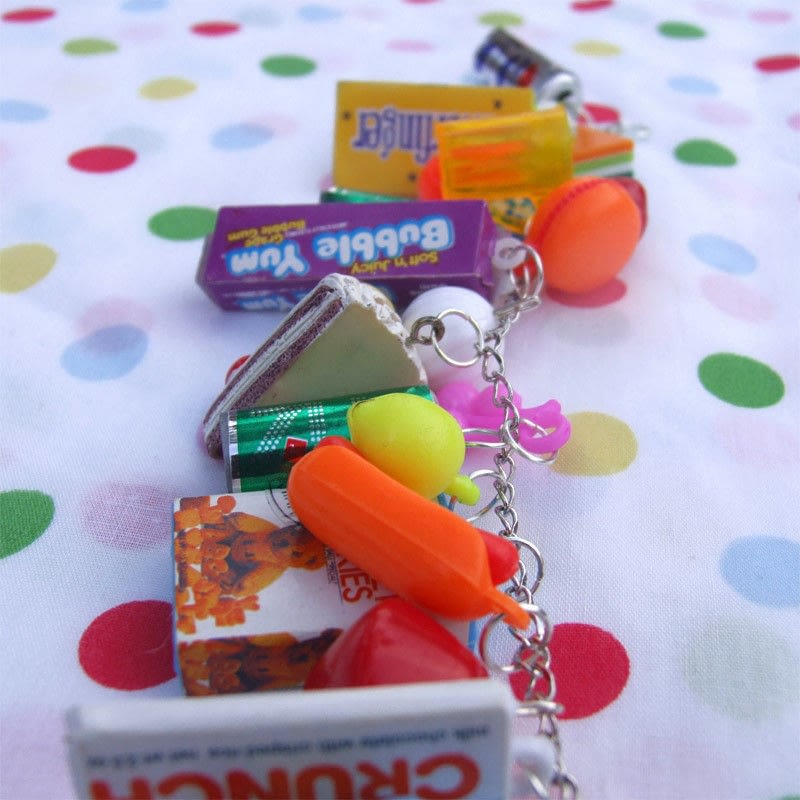 Delicious Food Charm Bracelet · A Clay Food Bracelet · Jewelry Making