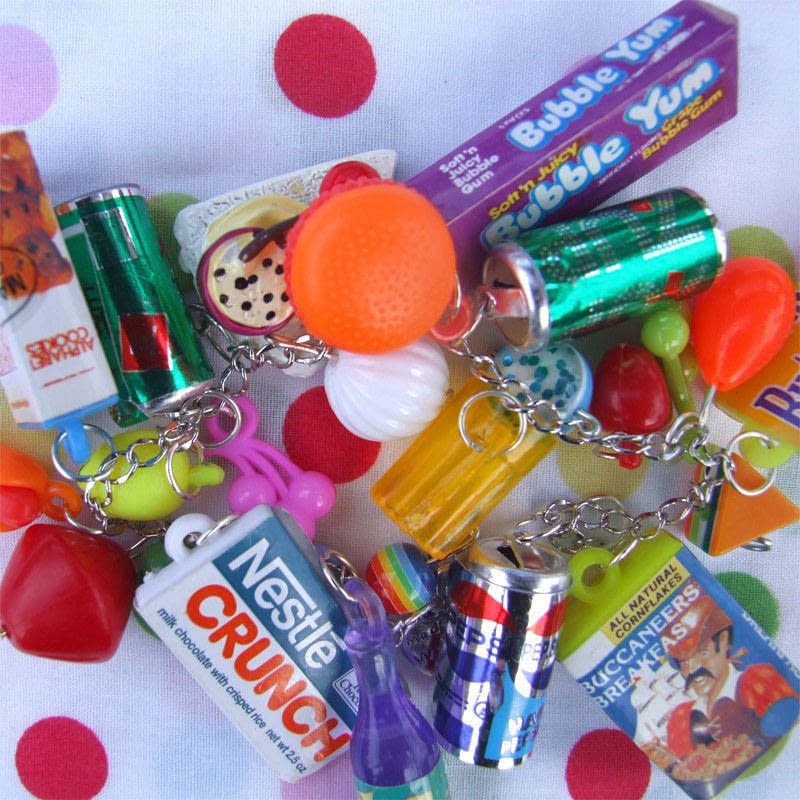 Delicious Food Charm Bracelet · A Clay Food Bracelet · Jewelry Making