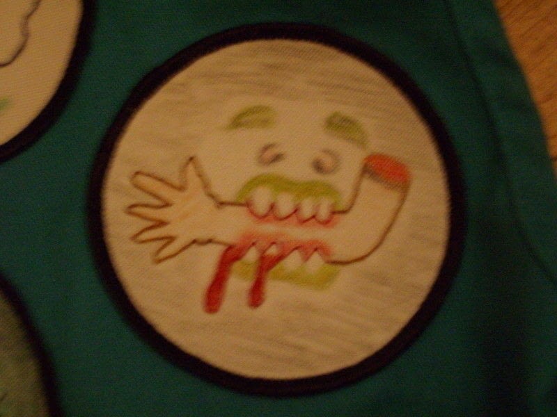 Zombie Girl Scout Badges · A Stitched Brooch · Sewing on Cut Out + Keep