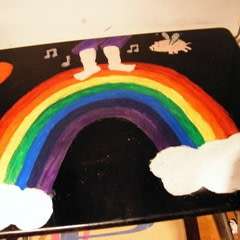 Rainbow And Flying Pig Table :)