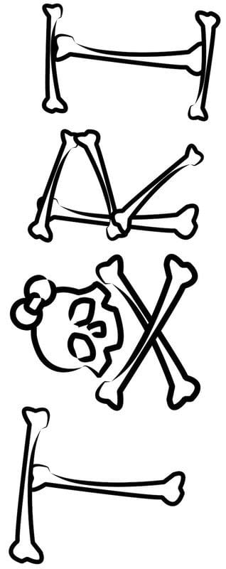 Skull Alphabet · A Fonts · Computer Art on Cut Out + Keep · Creation by ...