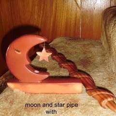 Moon And Stars Pipe With Stem