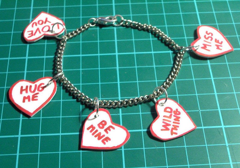 Love Hearts Charm Bracelet · How To Make A Shrink Plastic Bracelet