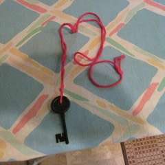 Coraline Button Key Necklace