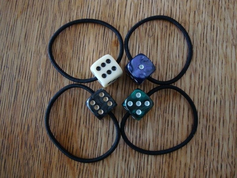 Dice Hair Bobbles · A Bobble / Tie · Version by Nattie Gurl