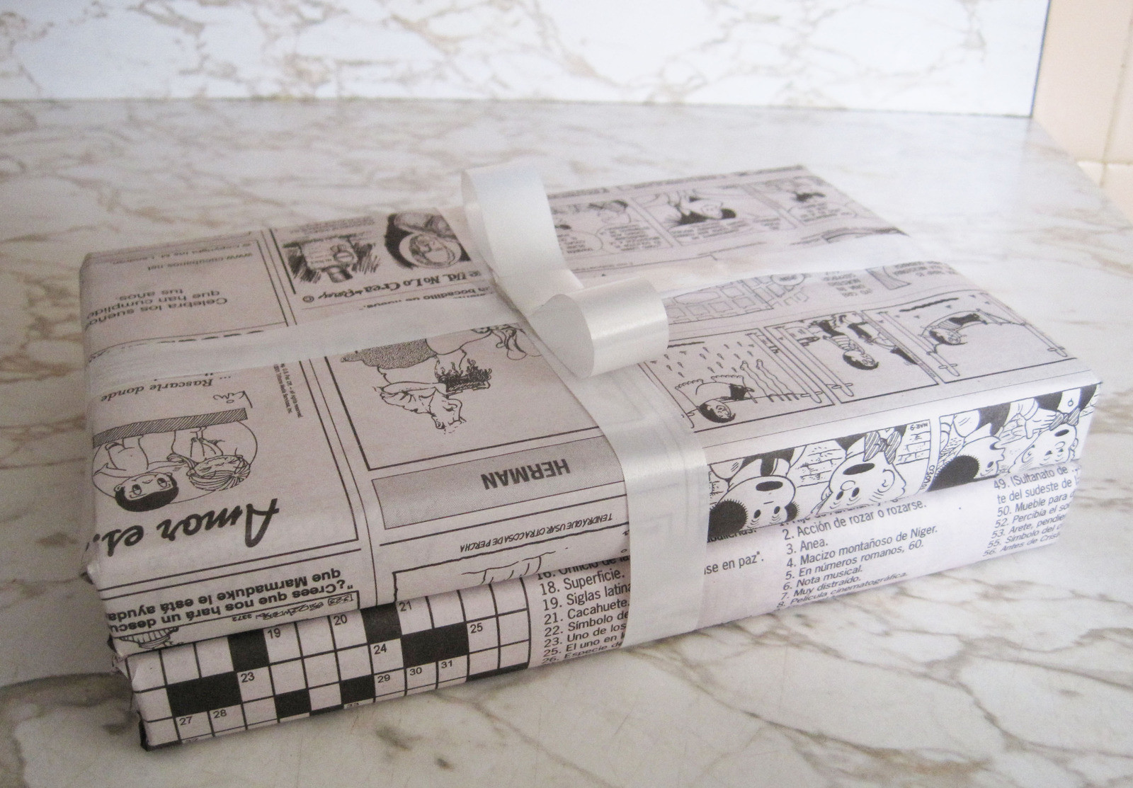 newspaper wrapping paper