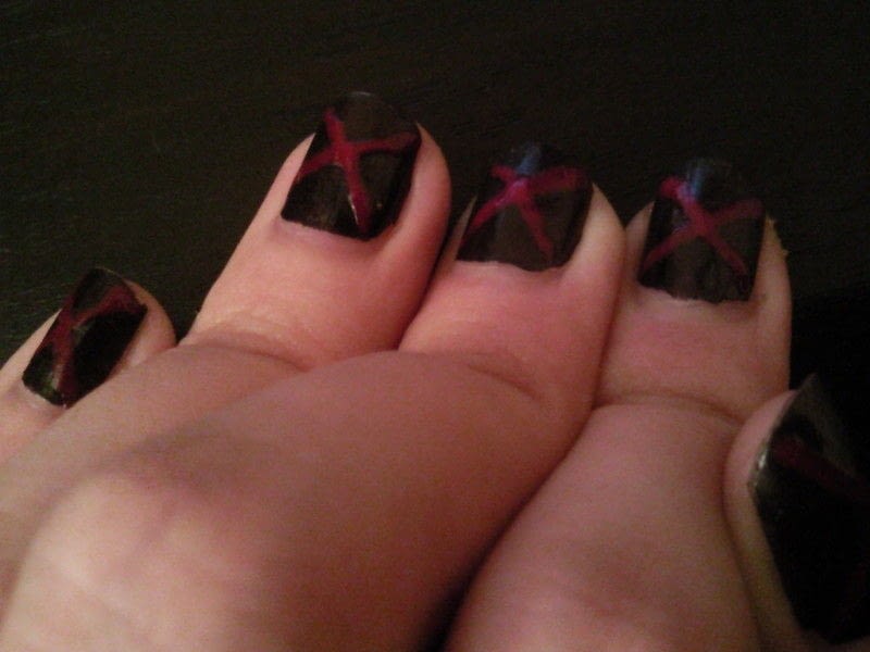 "X" Nails · How To Paint An X Nail Manicure · Nail Painting on Cut Out + Keep