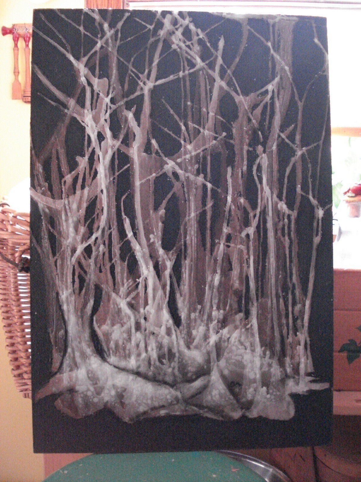 Wax Trees How To Make A Mixed Media Art And Melting On Cut Out Keep