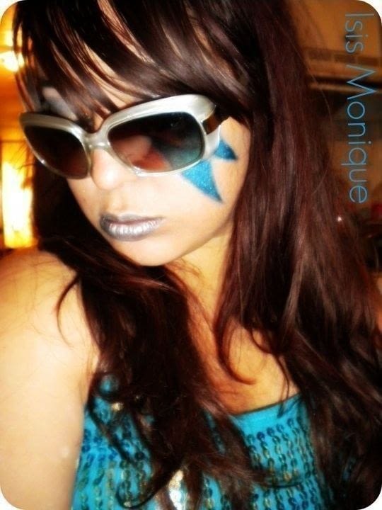 Lady Gaga Inspired Lightning Bolt Makeup. · A Lightening Bolt Face