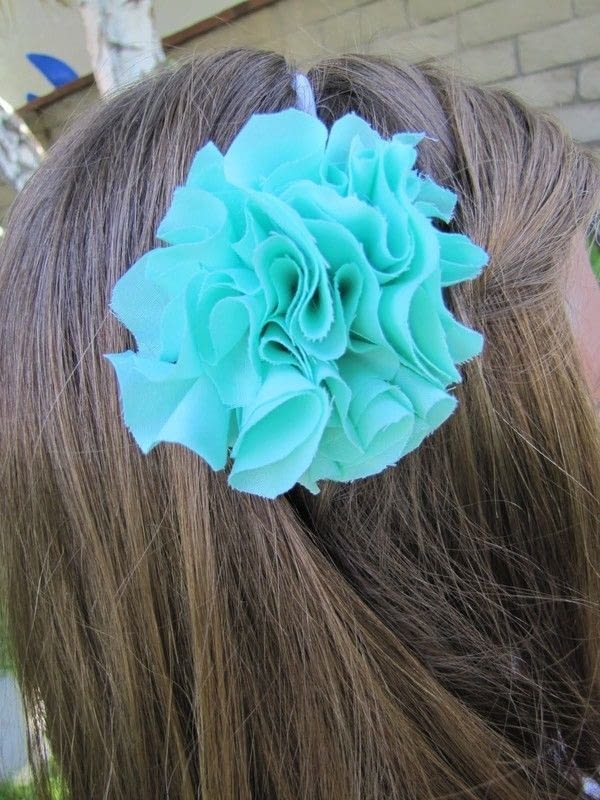 Scrunch Fabric Flower Pom Pom Headband · How To Make A