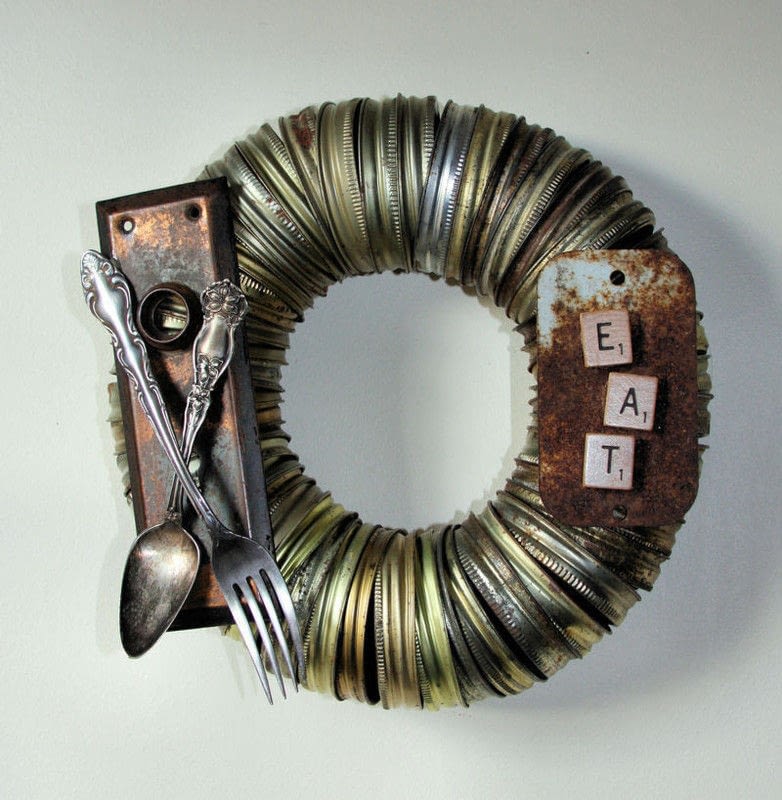 Canning Jar Lid Wreath · A Recycled Wreath · Decorating on Cut Out + Keep