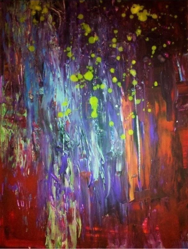 Drag Art Painting · A Piece Of Splattered Paint Art · Decorating on Cut