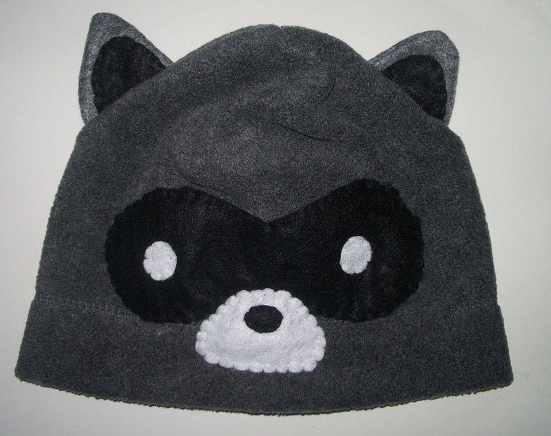 Raccoon Hat · An Animal Hat · Sewing on Cut Out + Keep · Creation by kiddo