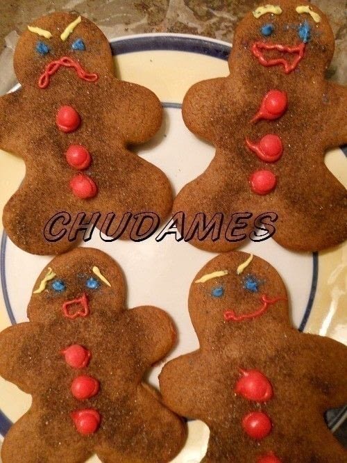 Funny Faced Gingerbread Men · A Gingerbread Cookie · Food Decoration on ...