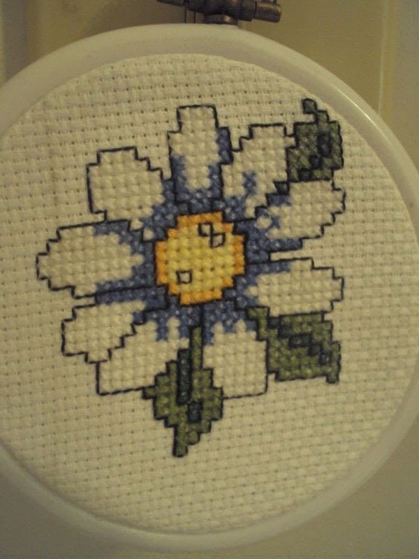 Cross Stitch Daisy · Art · Cross Stitch on Cut Out + Keep · Creation by