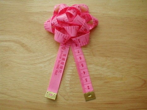 Handmade Tape Measure Brooch Pin Badge – Kitsch Novelty Gift For Seamstress – Yellow, Made In Great Britain