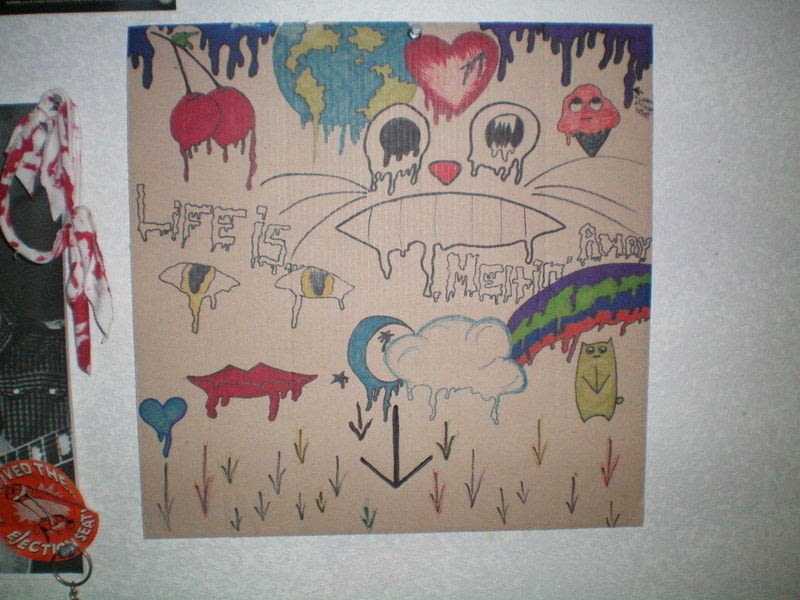 Cardboard Drawing · A Drawing · Drawing on Cut Out + Keep · Creation by