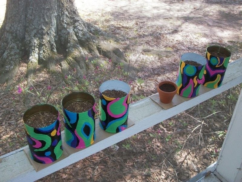 Tin Can Herb Pots · A Tin Can Planter · Version by jane e.