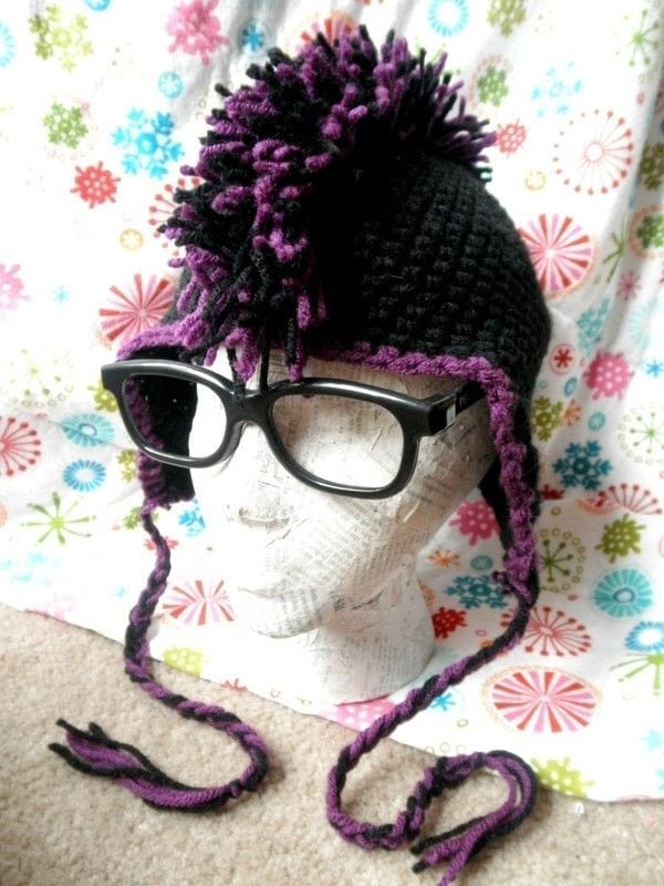d crochet hook Hat A Out Hat Mohawk Mohawk · Cut Crochet Crochet on ·